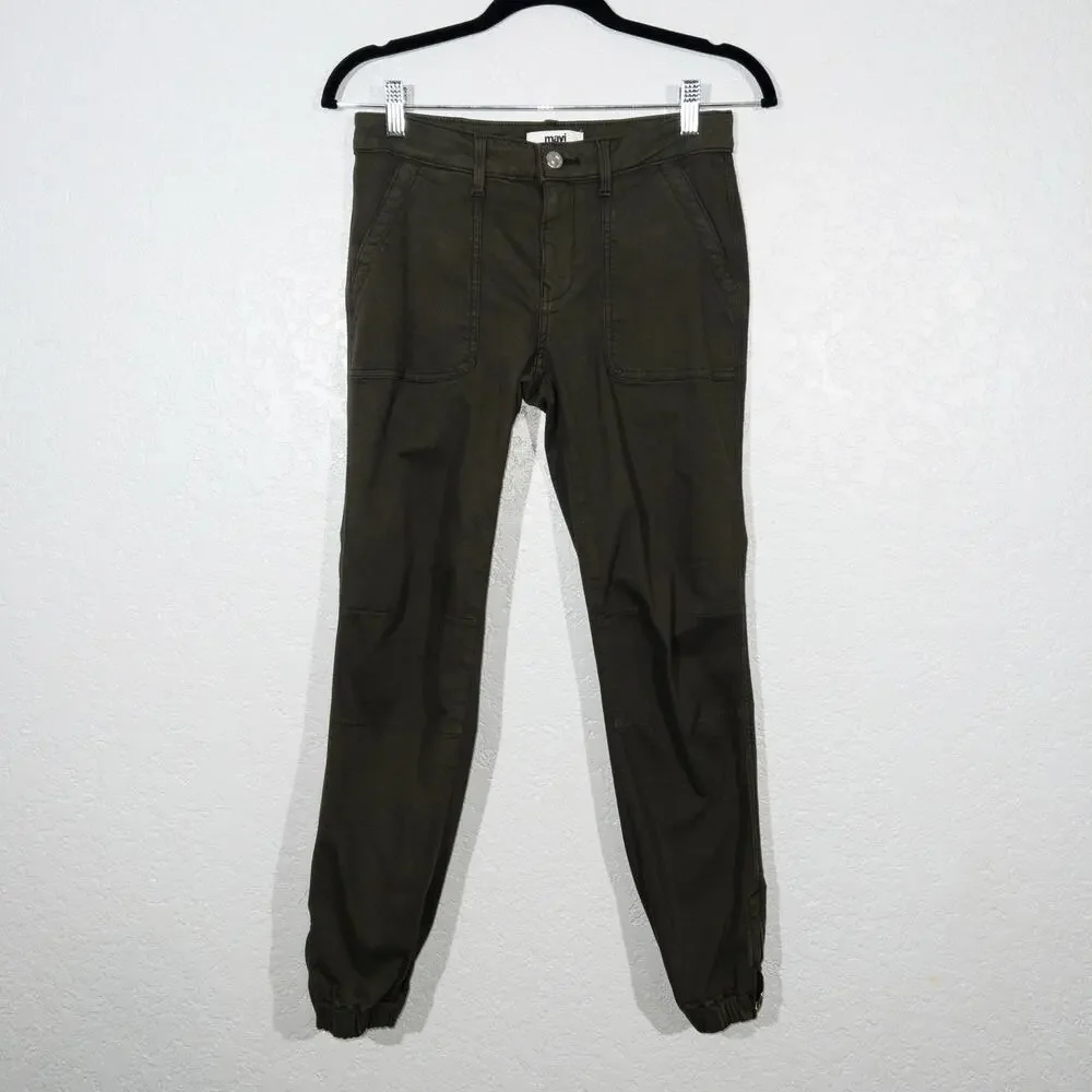 New Mavi Olive‎ Green Luce Twill Ivy Slim Cargo Pants Size 27